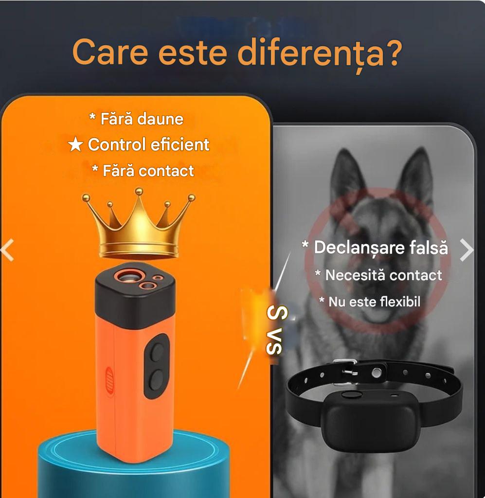 Dispozitiv anti-lătrăt și calmant ECHO BARK pentru câini